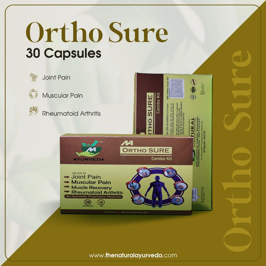 AA Ortho Sure Combo Kit – Ayurvedic Relief for Joint & Muscle Pain (30 Capsules + 50ml Oil) - Natural Ayurveda