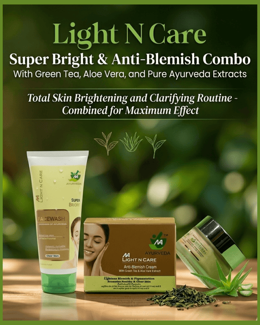 (Combo kit)Light N Care Cream + Super Bright Face Wash - Natural Ayurveda
