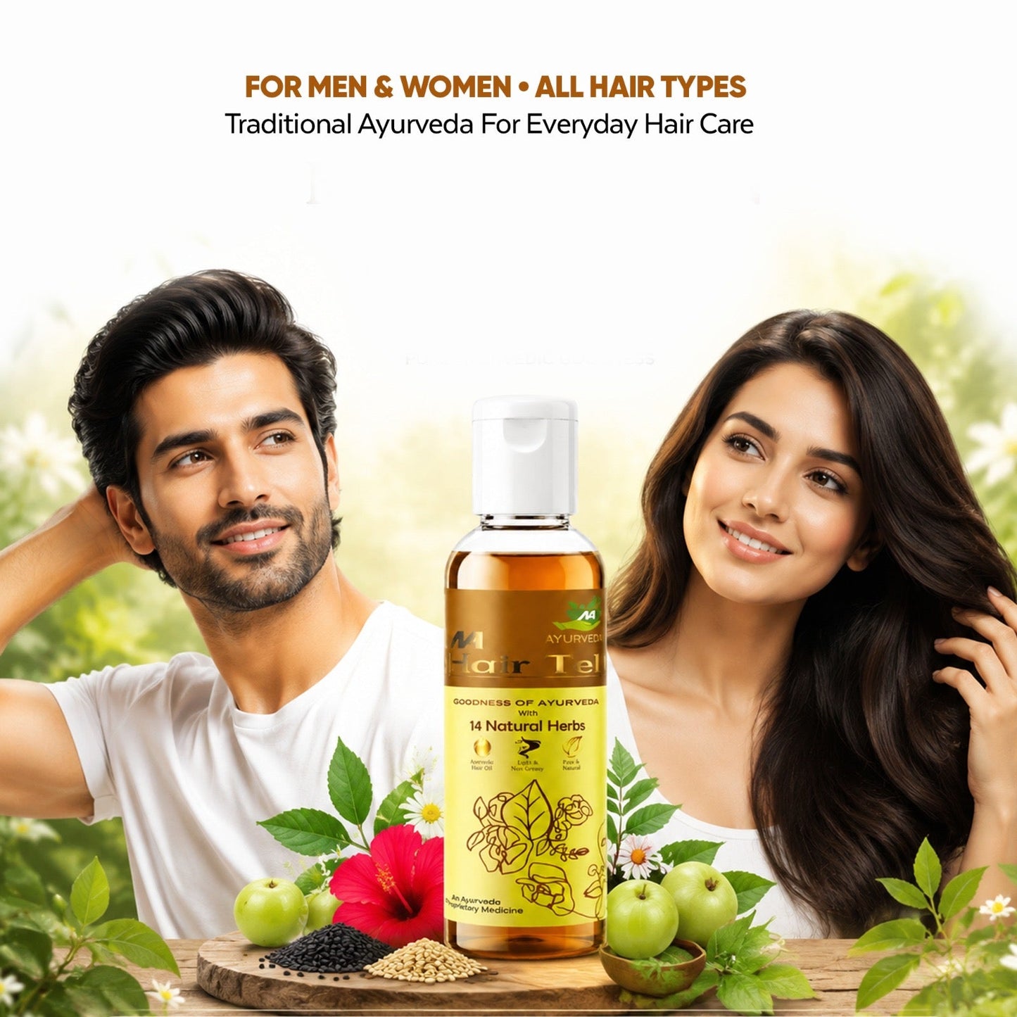 HAIR CARE OIL GOODNESSS OF AYURVEDA WITH 14 NATURAL HERBS - Natural Ayurveda