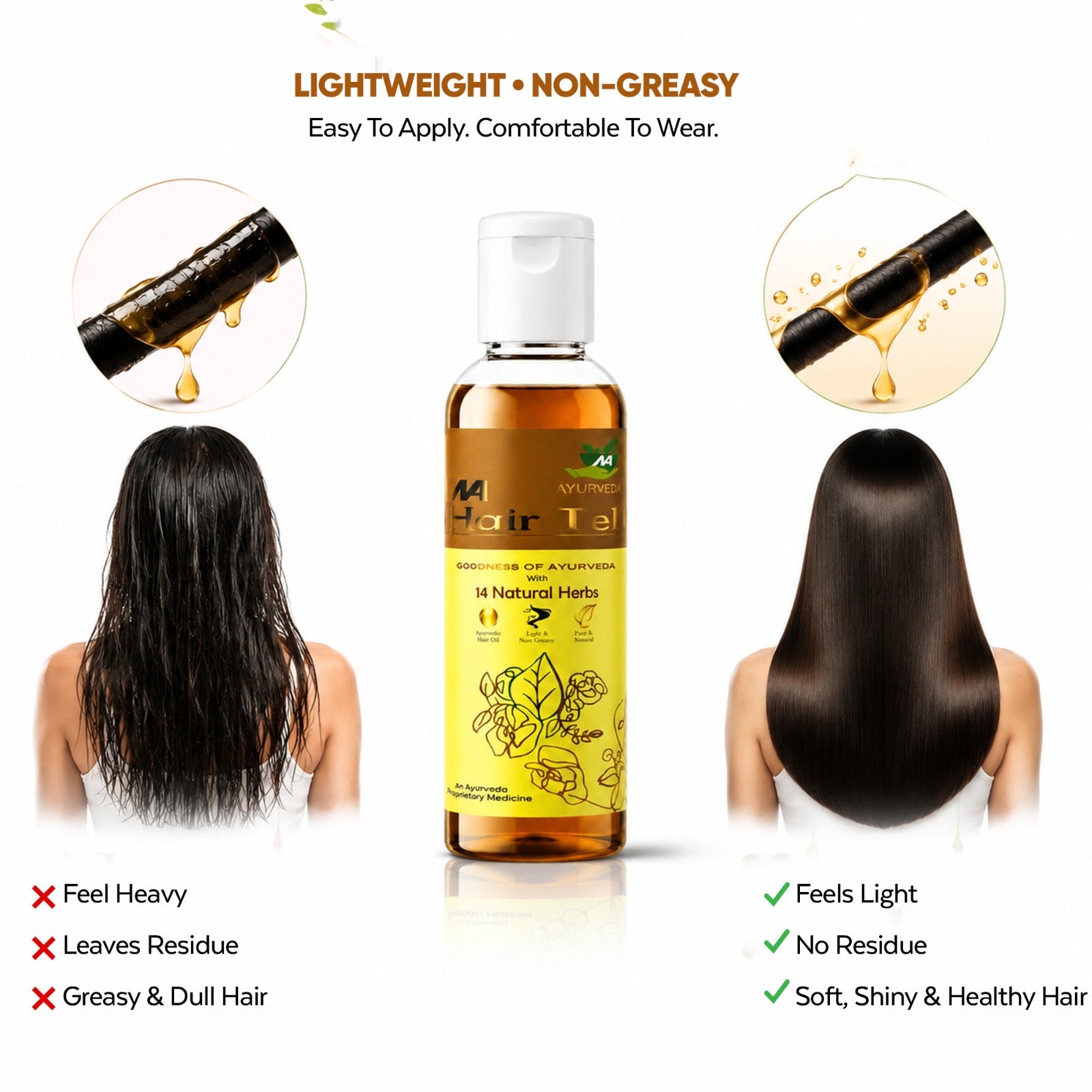 HAIR CARE OIL GOODNESSS OF AYURVEDA WITH 14 NATURAL HERBS - Natural Ayurveda