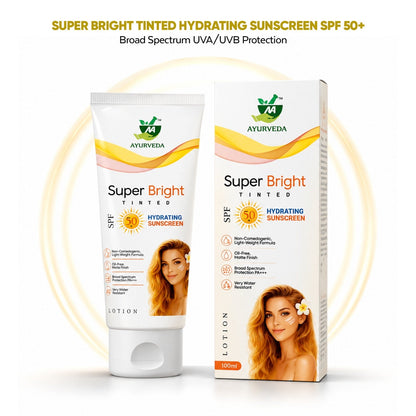 HYDRATING SUNSCREEN TINTED (THE FLAWLESS GLOW OF AYURVEDA & SPF 50+ PROTECTION) - Natural Ayurveda