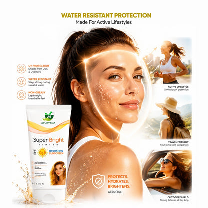 HYDRATING SUNSCREEN TINTED (THE FLAWLESS GLOW OF AYURVEDA & SPF 50+ PROTECTION) - Natural Ayurveda