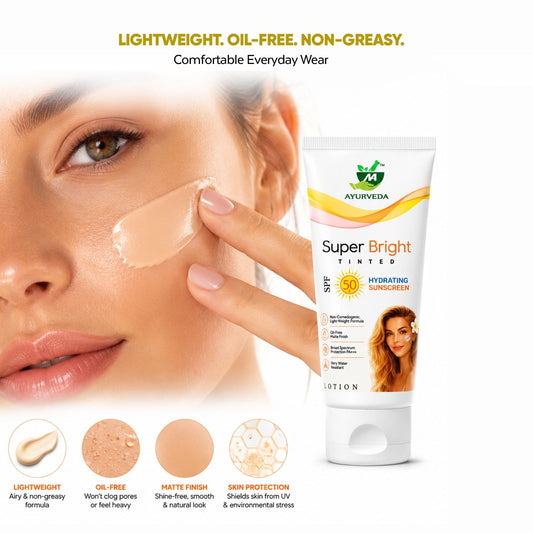 HYDRATING SUNSCREEN TINTED (THE FLAWLESS GLOW OF AYURVEDA & SPF 50+ PROTECTION) - Natural Ayurveda