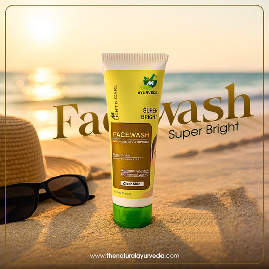 Light N Care Super Bright Facewash – Ayurvedic Skin Brightening & Anti - Blemish Cleanser (100ml) - Natural Ayurveda